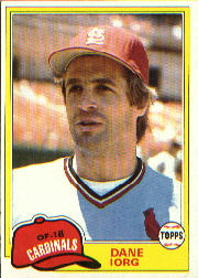 1981 Topps Baseball Cards      334     Dane Iorg